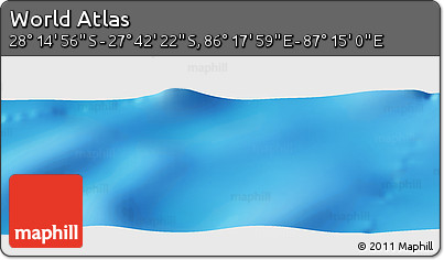 Physical Panoramic Map of the Area around 27° 58' 39" S, 86° 46' 30" E