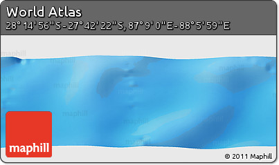 Physical Panoramic Map of the Area around 27° 58' 39" S, 87° 37' 30" E