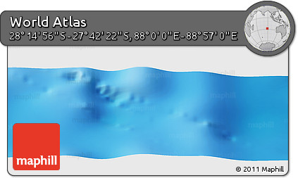 Physical Panoramic Map of the Area around 27° 58' 39" S, 88° 28' 29" E