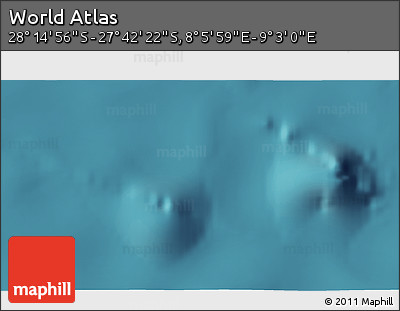 Satellite 3D Map of the Area around 27° 58' 39" S, 8° 34' 29" E
