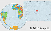 Political Location Map of the area around 27° 58' 39" S, 8° 25' 30" W