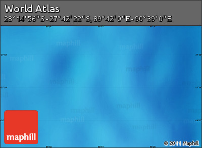 Physical Map of the Area around 27° 58' 39" S, 90° 10' 30" E