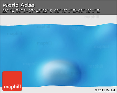 Physical 3D Map of the Area around 27° 58' 39" S, 92° 43' 29" E