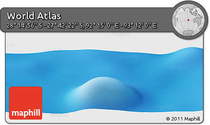 Physical Panoramic Map of the Area around 27° 58' 39" S, 92° 43' 29" E