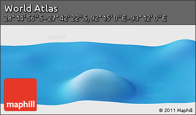 Physical Panoramic Map of the Area around 27° 58' 39" S, 92° 43' 29" E