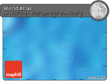 Physical Map of the Area around 27° 58' 39" S, 93° 34' 29" E