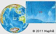 Physical Location Map of the area around 27° 58' 39" S, 94° 25' 30" E