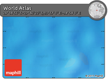 Shaded Relief Map of the Area around 27° 58' 39" S, 94° 25' 30" E
