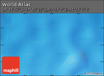 Shaded Relief Map of the Area around 27° 58' 39" S, 94° 25' 30" E