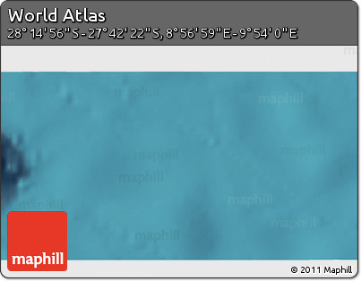 Satellite 3D Map of the Area around 27° 58' 39" S, 9° 25' 30" E