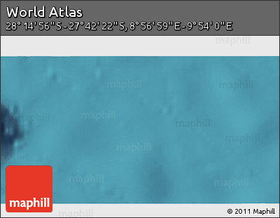 Satellite 3D Map of the Area around 27° 58' 39" S, 9° 25' 30" E