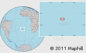 Gray Location Map of the area around 27° 58' 39" S, 9° 16' 30" W