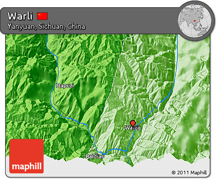 Political 3D Map of Warli