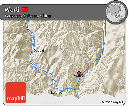 Shaded Relief 3D Map of Warli