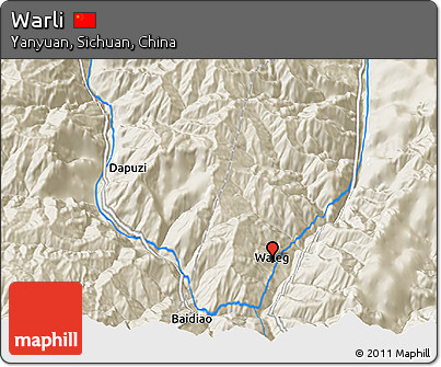 Shaded Relief 3D Map of Warli