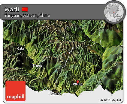 Satellite Panoramic Map of Warli