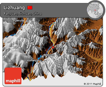 Physical Panoramic Map of Lizhuang