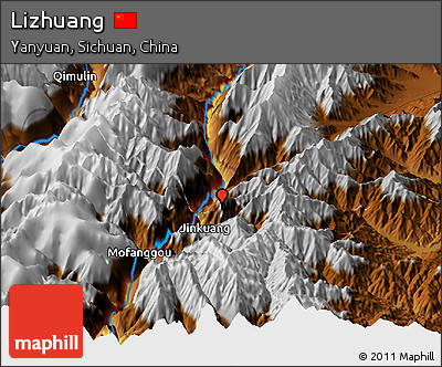 Physical Panoramic Map of Lizhuang