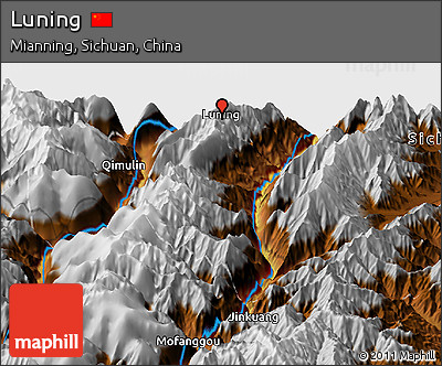 Physical Panoramic Map of Luning
