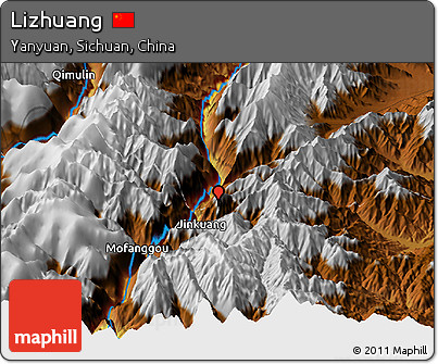 Physical Panoramic Map of Lizhuang