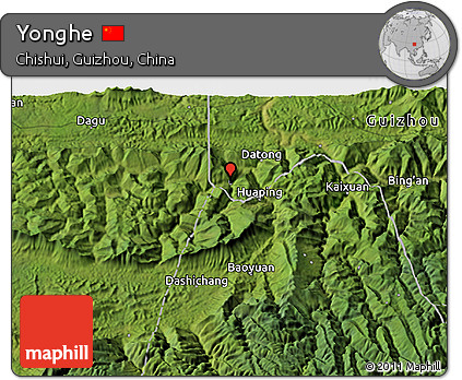 Satellite 3D Map of Yonghe