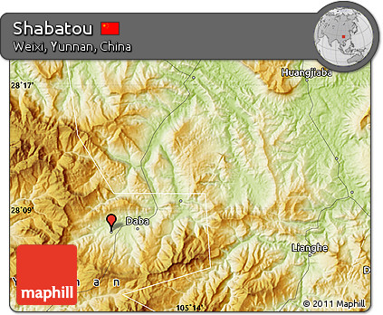 Physical Map of Shabatou