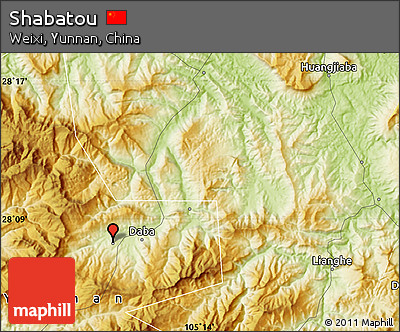 Physical Map of Shabatou