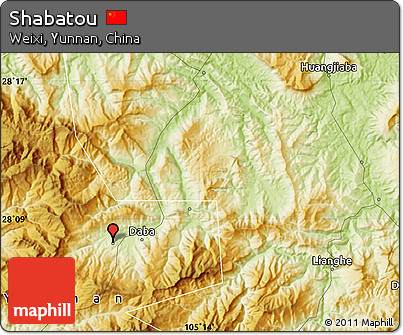 Physical Map of Shabatou
