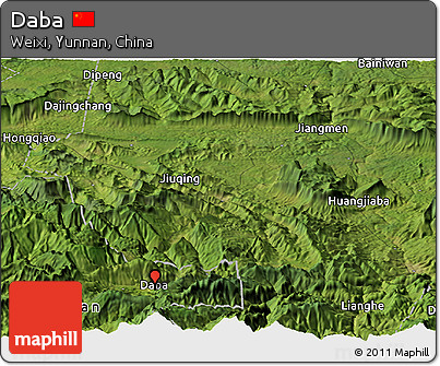 Satellite Panoramic Map of Daba