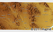 Physical 3D Map of the area around 28° 18' 5" N, 106° 10' 30" W