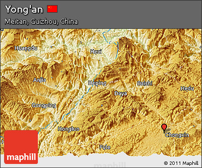 Physical Panoramic Map of Yong'an