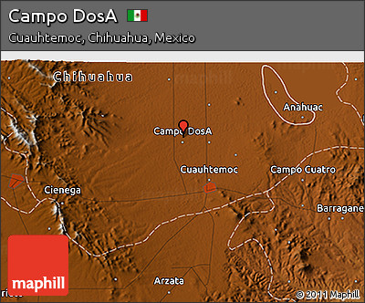 Physical 3D Map of Campo DosA