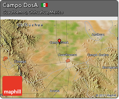 Satellite 3D Map of Campo DosA