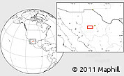 Blank Location Map of the area around 28° 18' 5" N, 107° 1' 30" W