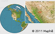 Satellite Location Map of the area around 28° 18' 5" N, 107° 1' 30" W