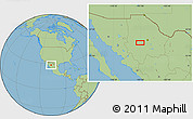 Savanna Style Location Map of the area around 28° 18' 5" N, 107° 1' 30" W