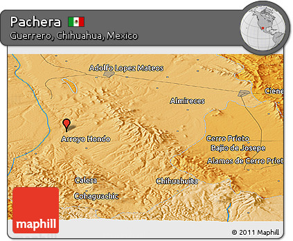 Political Panoramic Map of Pachera