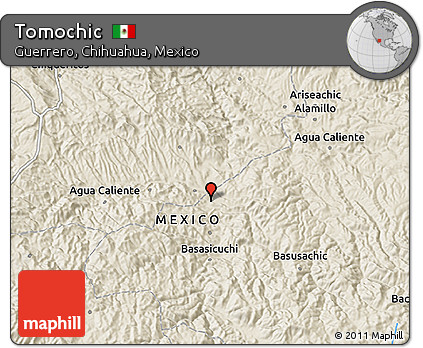 Shaded Relief 3D Map of Tomochic