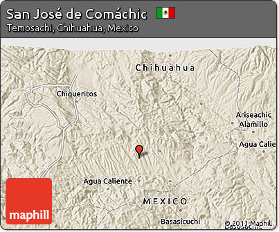 Shaded Relief 3D Map of San José De Comáchic