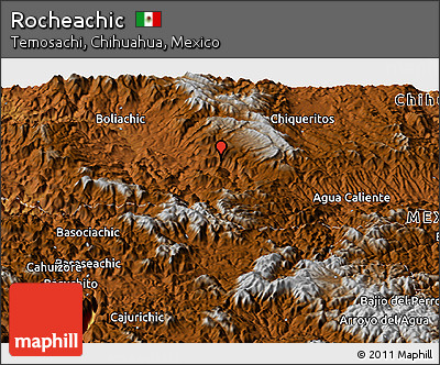 Physical Panoramic Map of Rocheachic