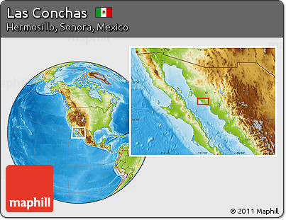 Physical Location Map of Las Conchas