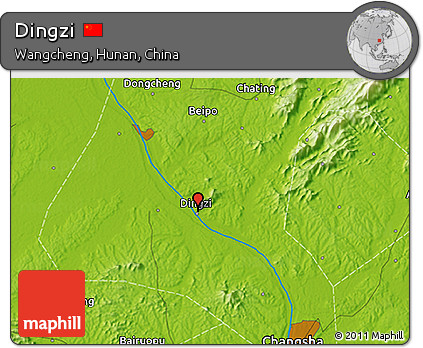 Physical 3D Map of Dingzi