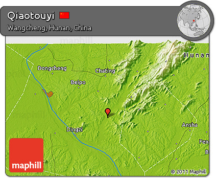 Physical 3D Map of Qiaotouyi