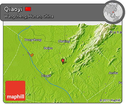 Physical 3D Map of Qiaoyi