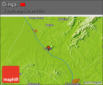Physical 3D Map of Dingzi