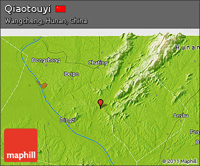 Physical 3D Map of Qiaotouyi