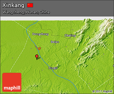 Physical 3D Map of Xinkang