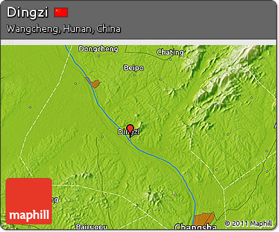 Physical 3D Map of Dingzi