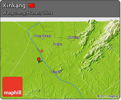 Physical 3D Map of Xinkang