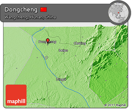 Political 3D Map of Dongcheng